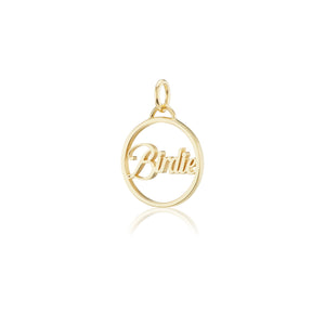 14k solid gold custom name charm