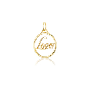 14k solid gold custom name charm