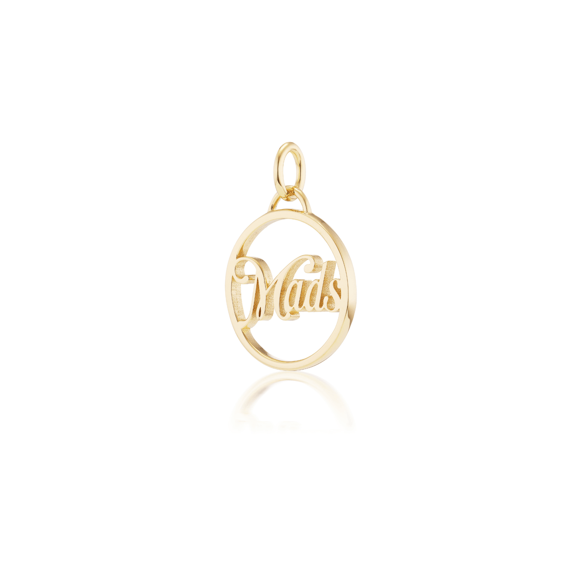 14k solid gold custom name charm