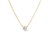 14k gold solitaire diamond necklace