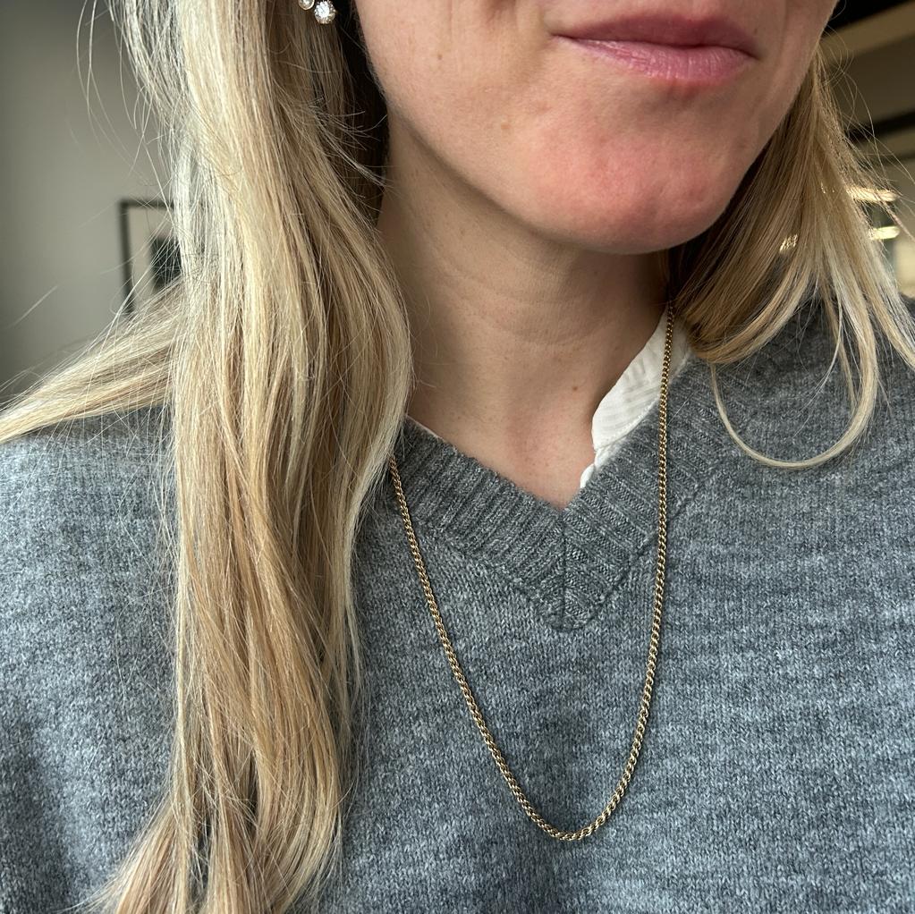 SOLD Vintage Woven Wheat Chain Necklace