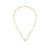 14k yellow gold thick bar link necklace