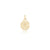 Script Name & Date Circle Charm with Diamonds