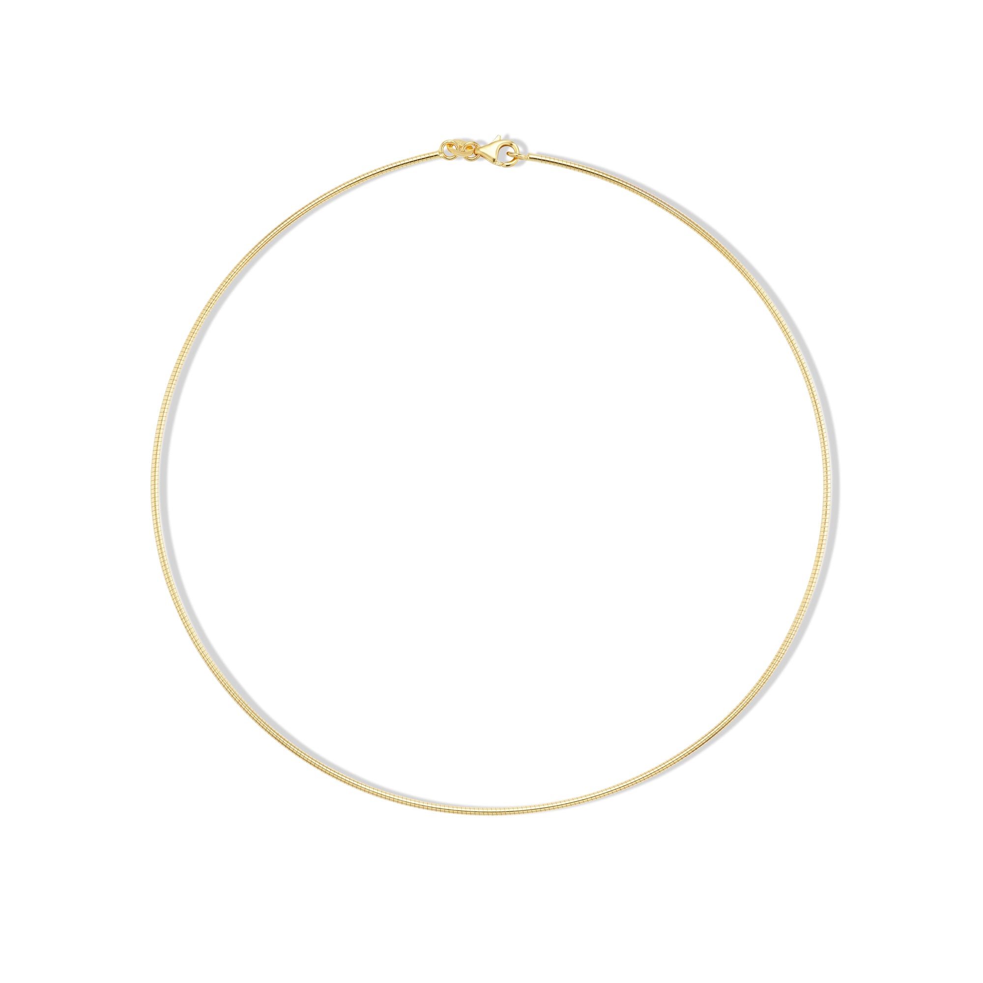 14k gold sturdy collar chain necklace