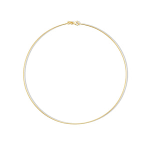 14k gold sturdy collar chain necklace