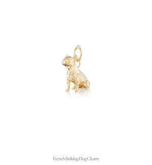 14k solid gold French Bulldog dog charm