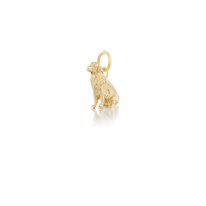 14k gold Golden Retriever dog charm