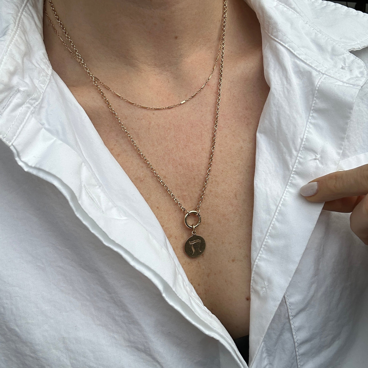 SOLD Vintage Hand Engraved Chai Charm
