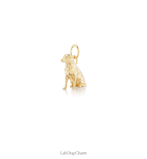 14k solid gold Labrador dog charm