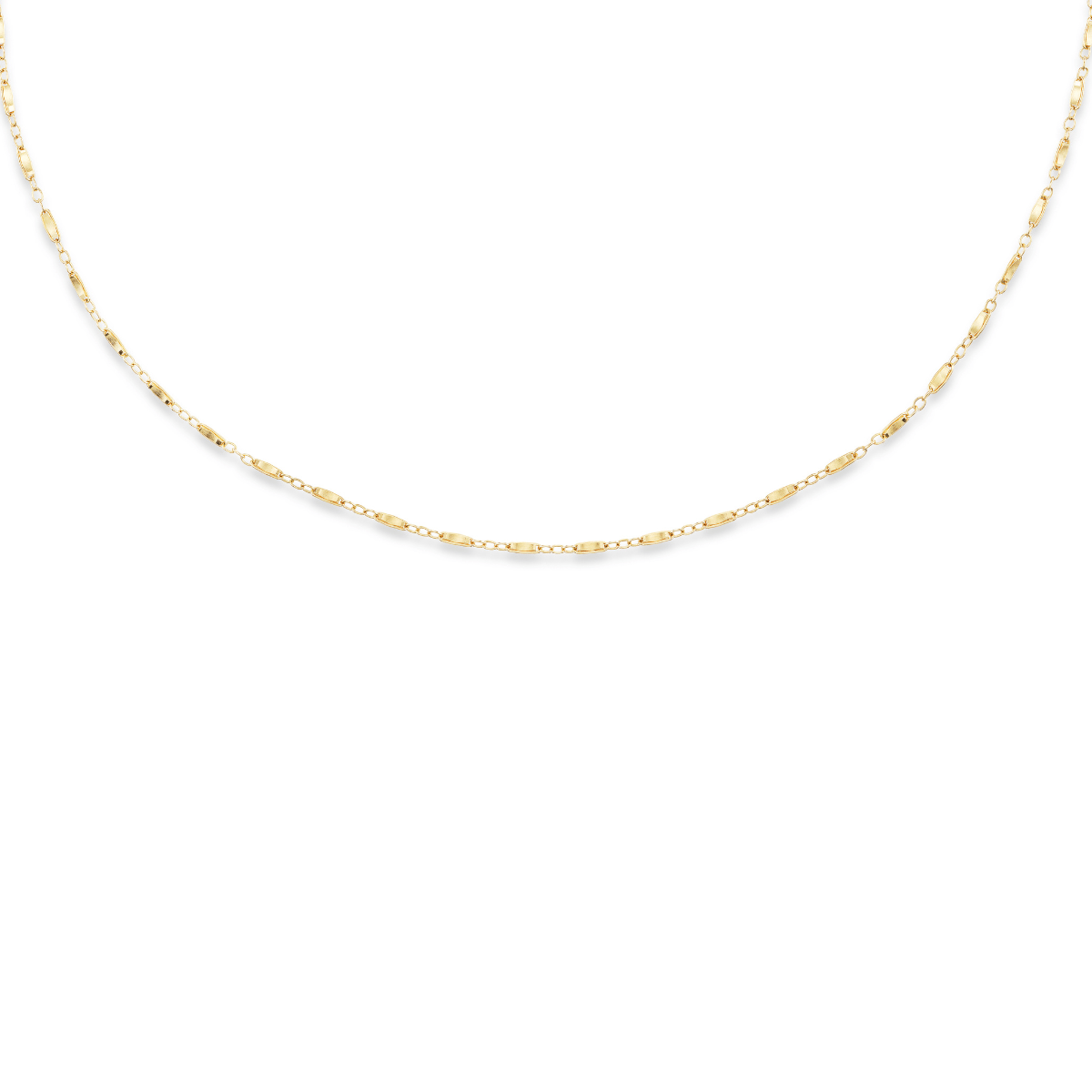 14k gold textured chain