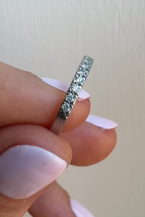 Vintage White Gold Half Eternity Band — Archive Sale