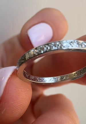 Vintage Platinum Half Eternity Diamond Band — Archive Sale