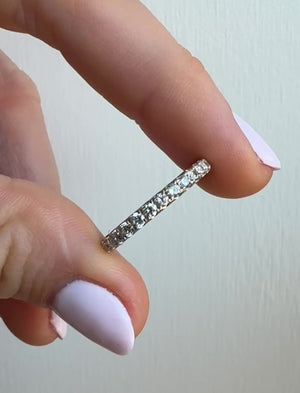 SOLD Vintage White Gold Full Eternity Band — Archive Sale