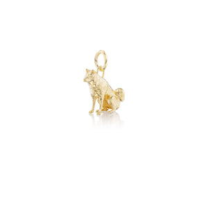 14k gold Shiba Inu dog charm