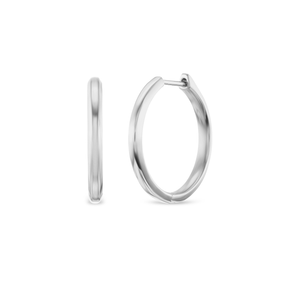 14k white gold hoop earrings