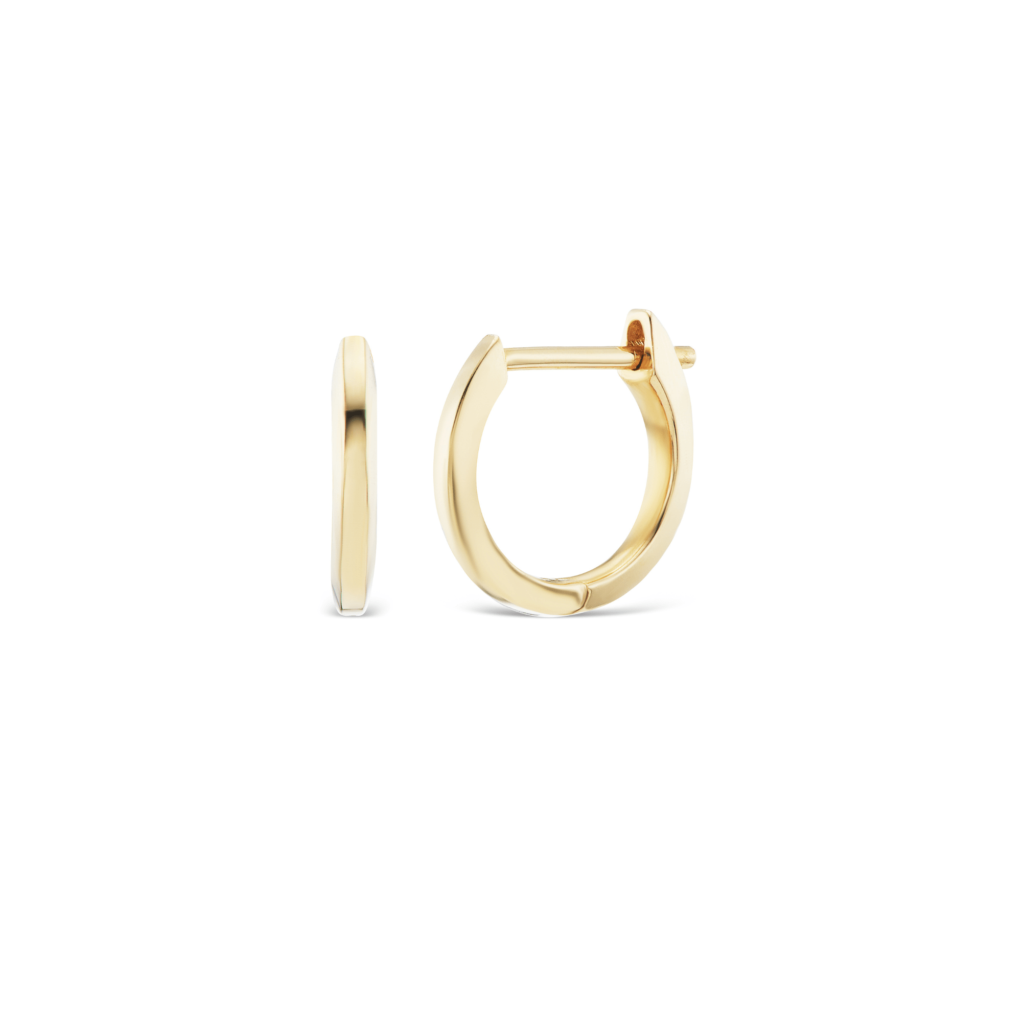 14k solid gold huggie earrings