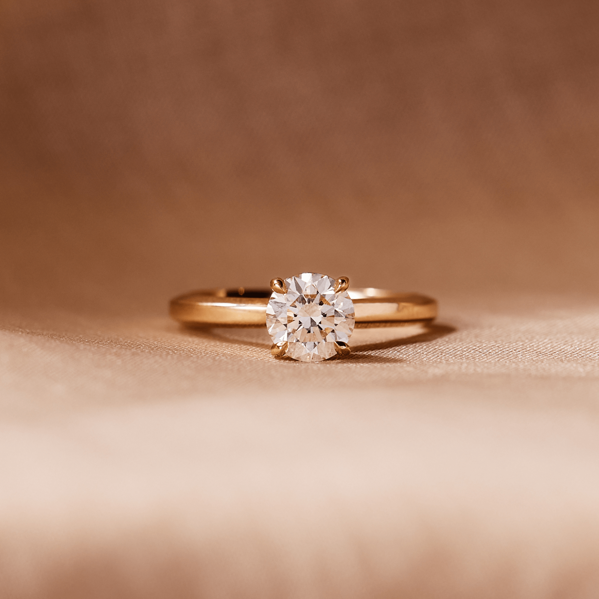 14k gold solitaire engagement ring