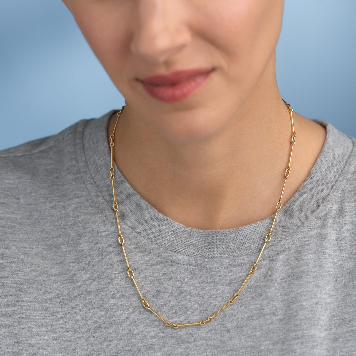 SOLD Vintage Gold Bar Chain