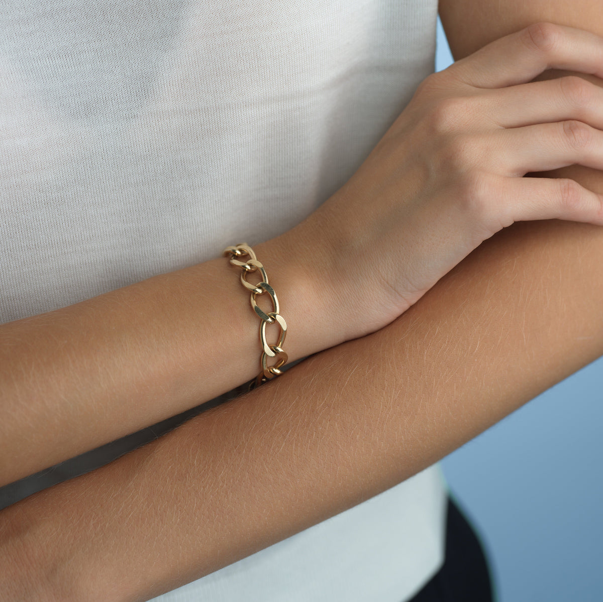 SOLD Vintage Flat Link Bracelet