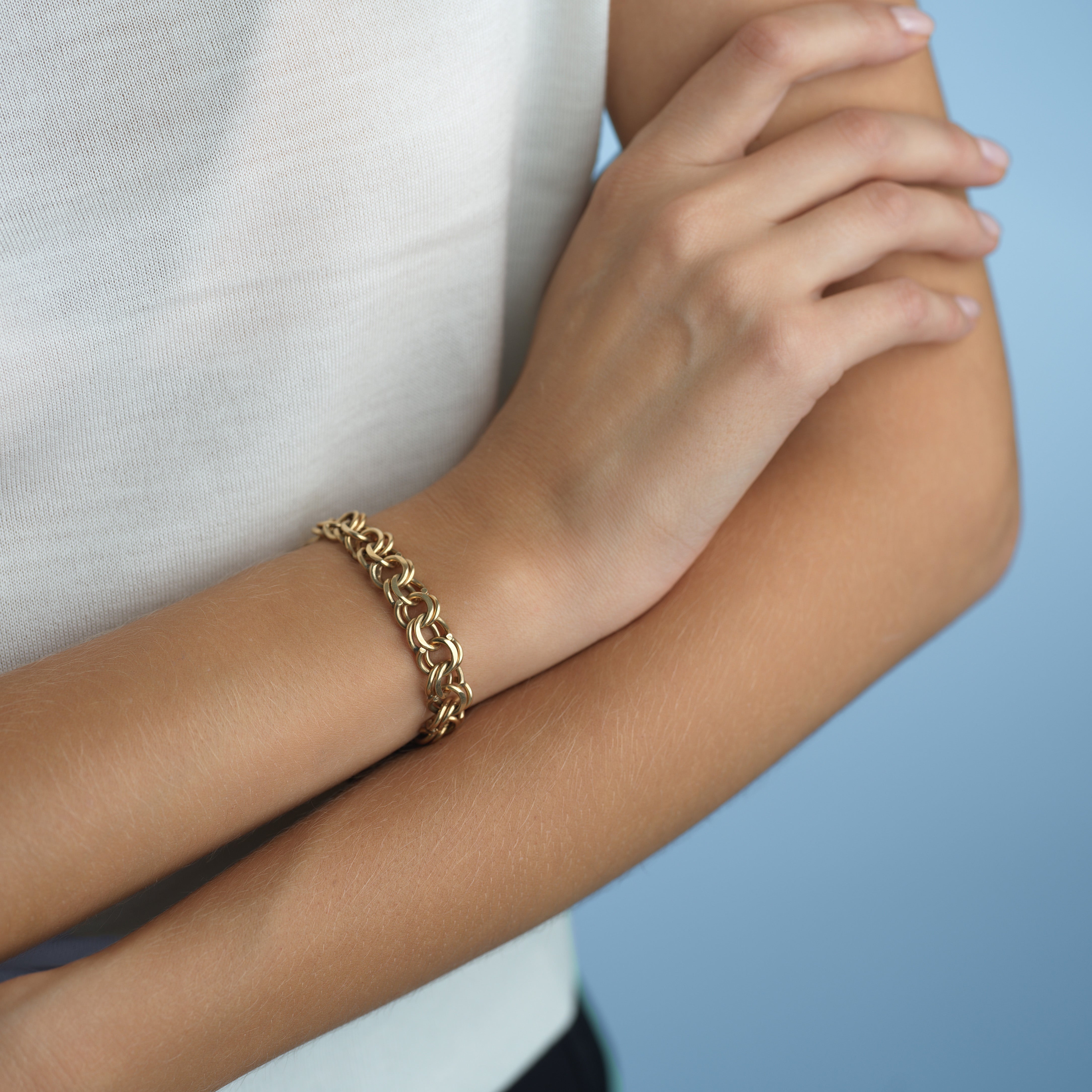 SOLD Vintage Double Link Bracelet w/ Safety Chain - Fewer Finer