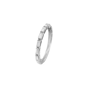 14k white gold baguette band