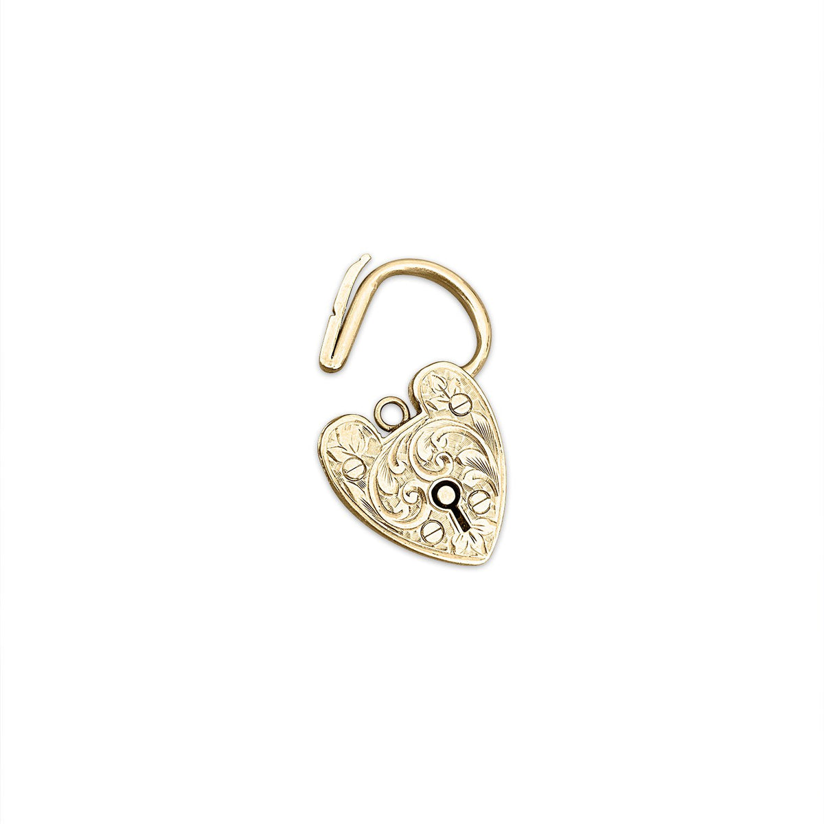 SOLD Vintage Engraved Padlock Charm