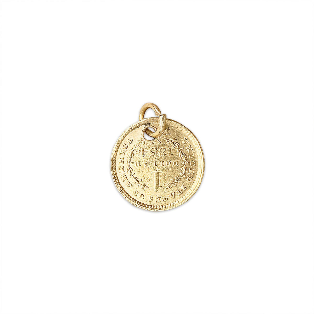 Vintage 1854 $1 Coin Charm for Collectors