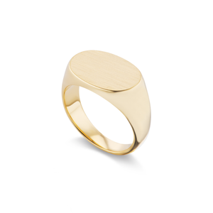 gold oval signet ring 