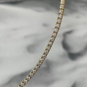 SOLD Vintage 18K Gold Tennis Necklace