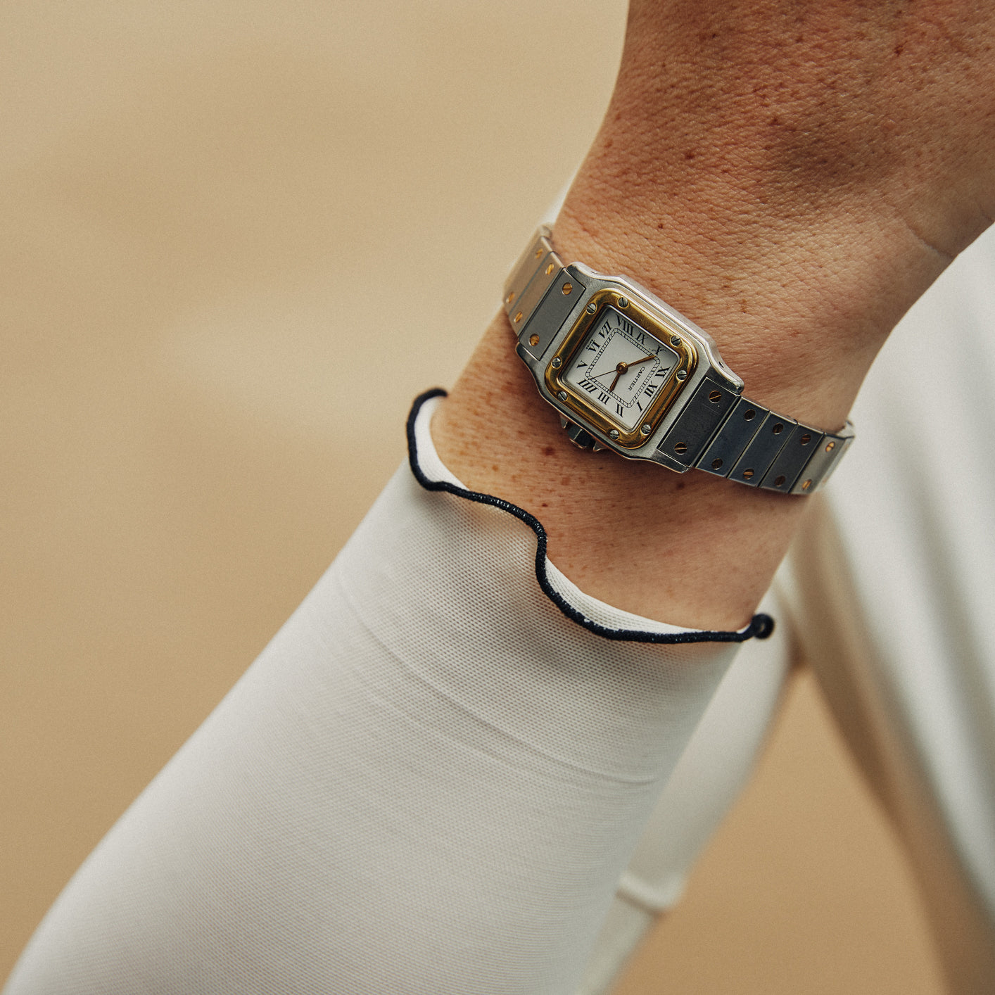 Cartier Santos Two Tone Men Cartier Santos Two Tone Custom Iced