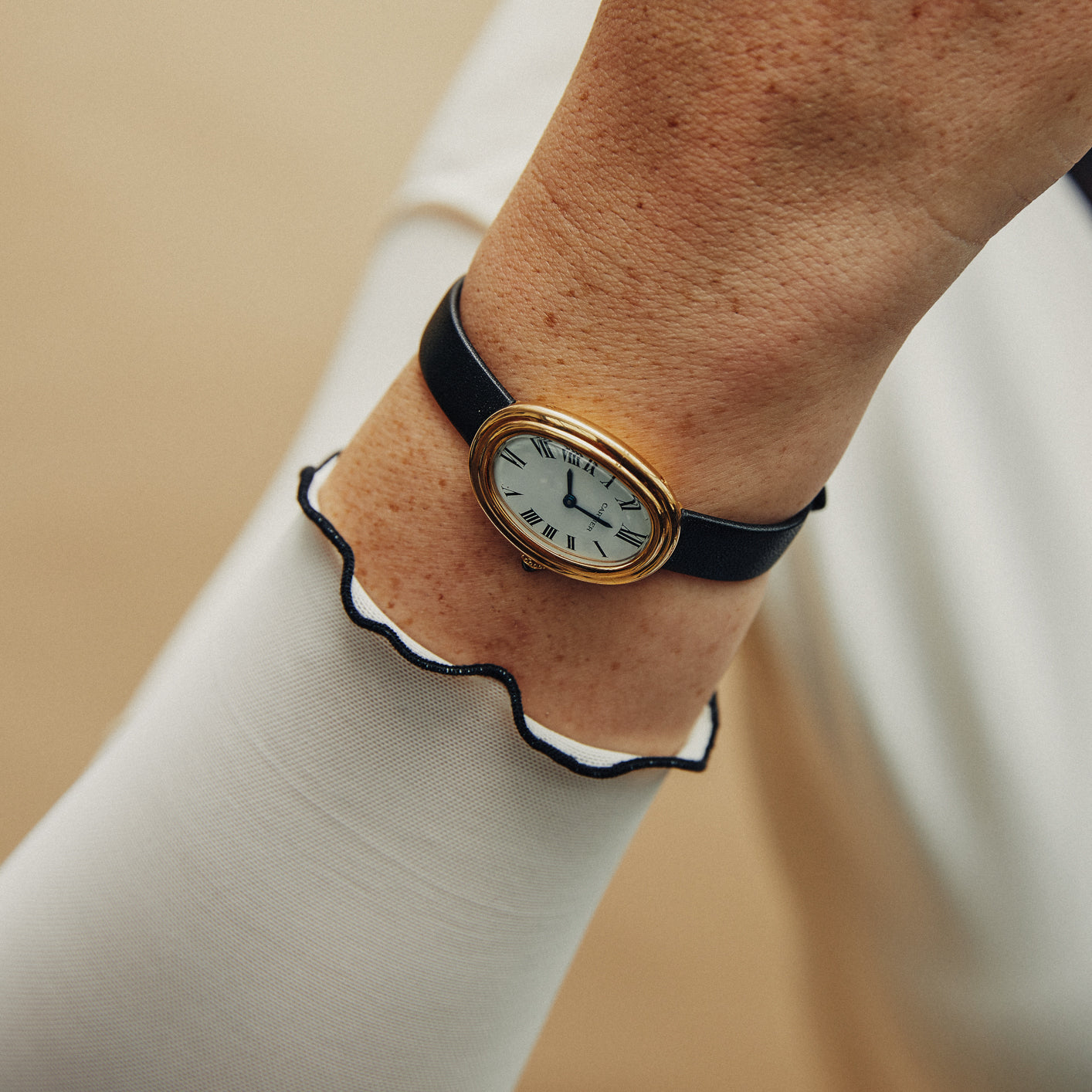 SOLD Vintage Cartier Baignoire 22mm 18K Watch Fewer Finer