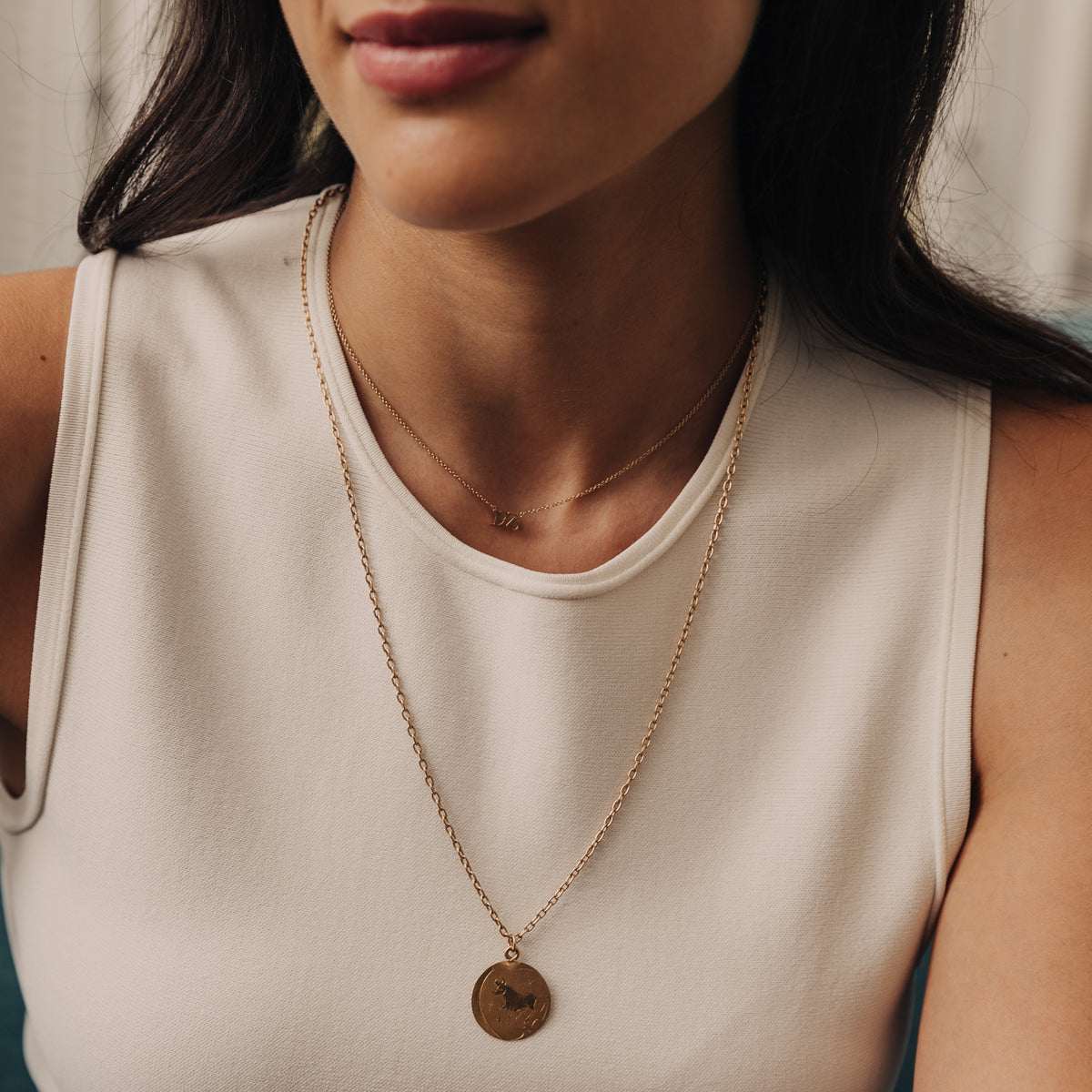 SOLD Vintage Taurus Astrology Charm