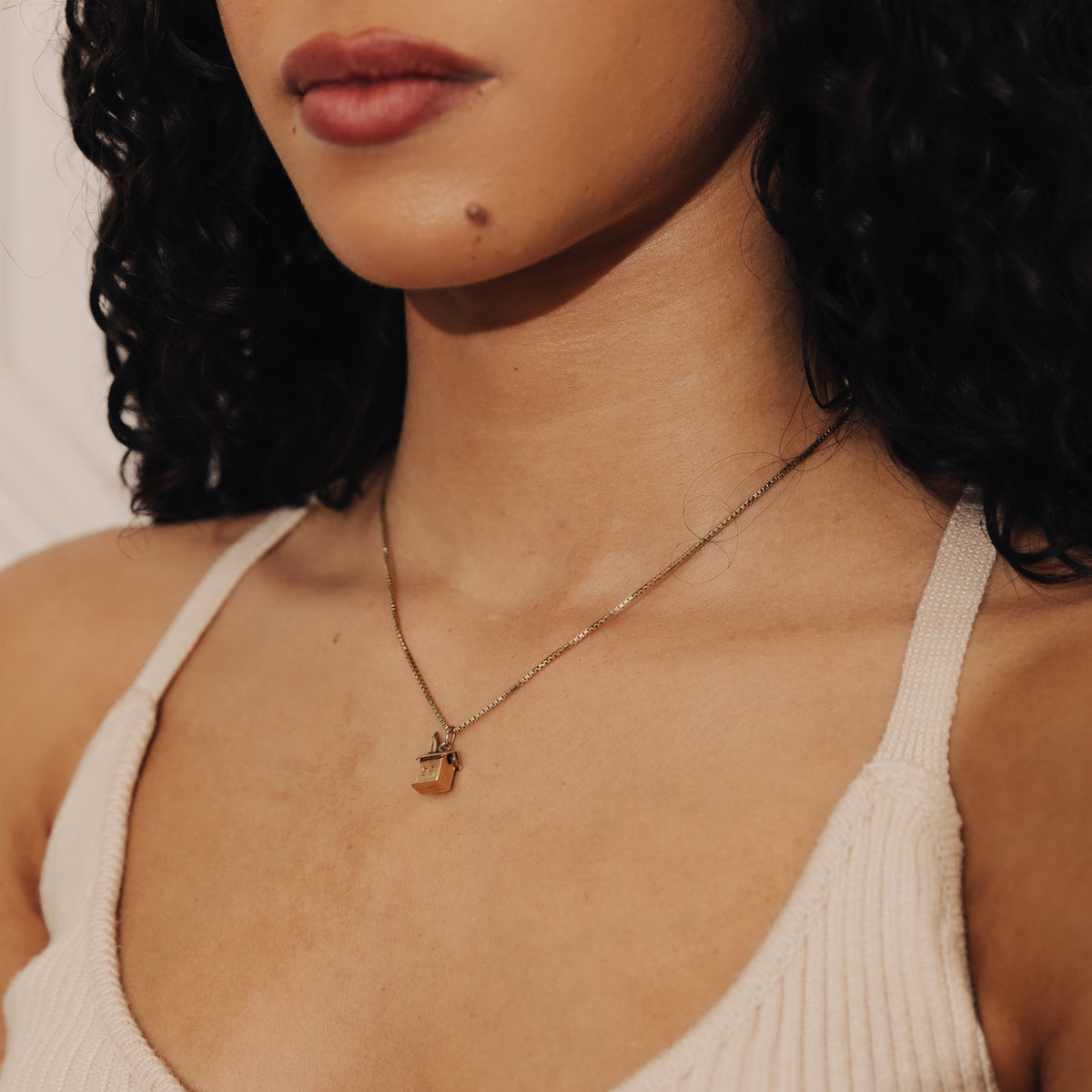 vintage 14k gold church charm