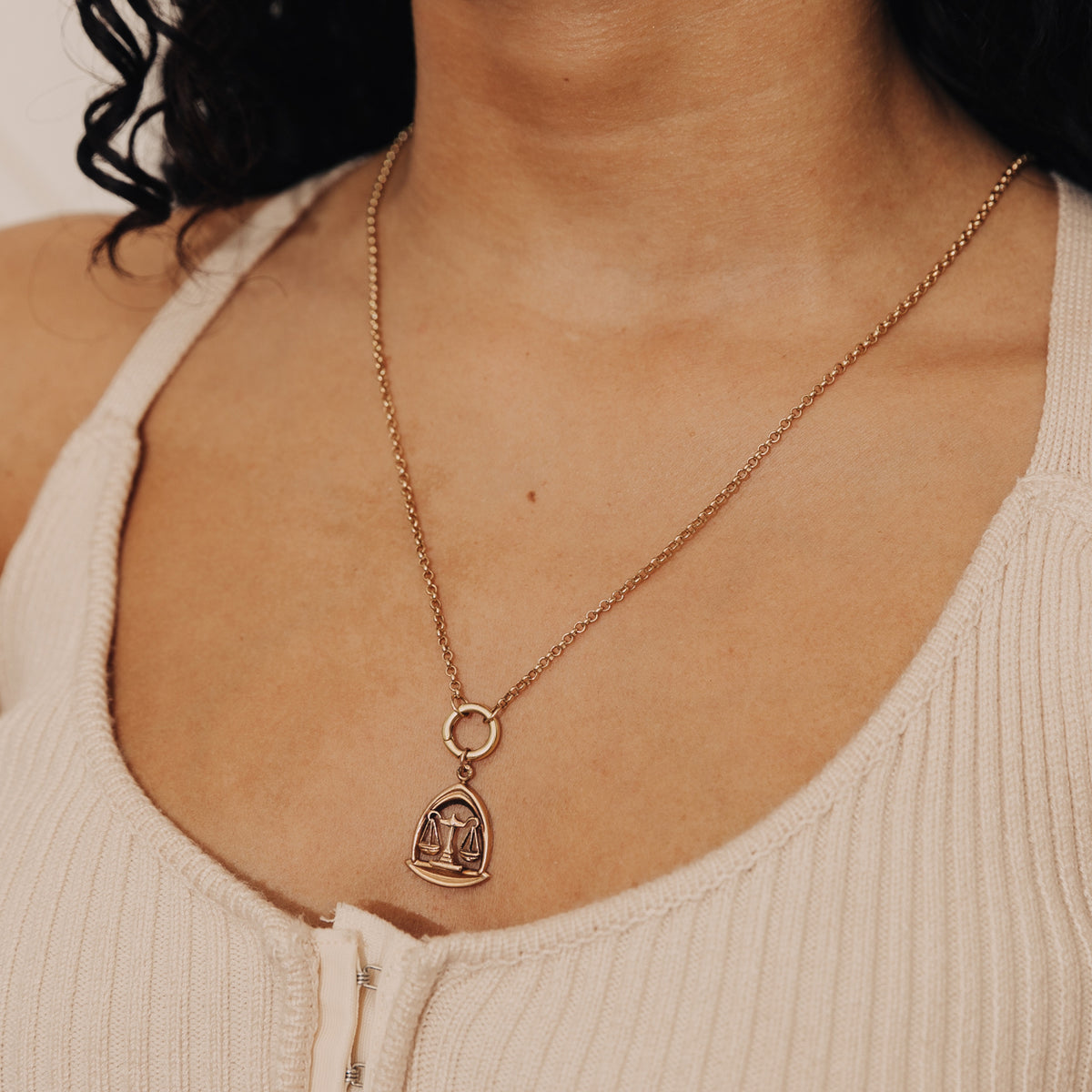 SOLD Vintage Libra Astrology Charm