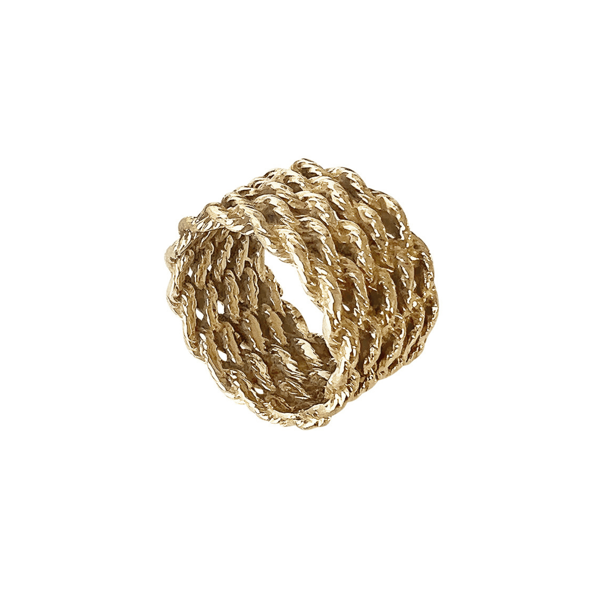 Vintage Five Band Rope Twist Ring