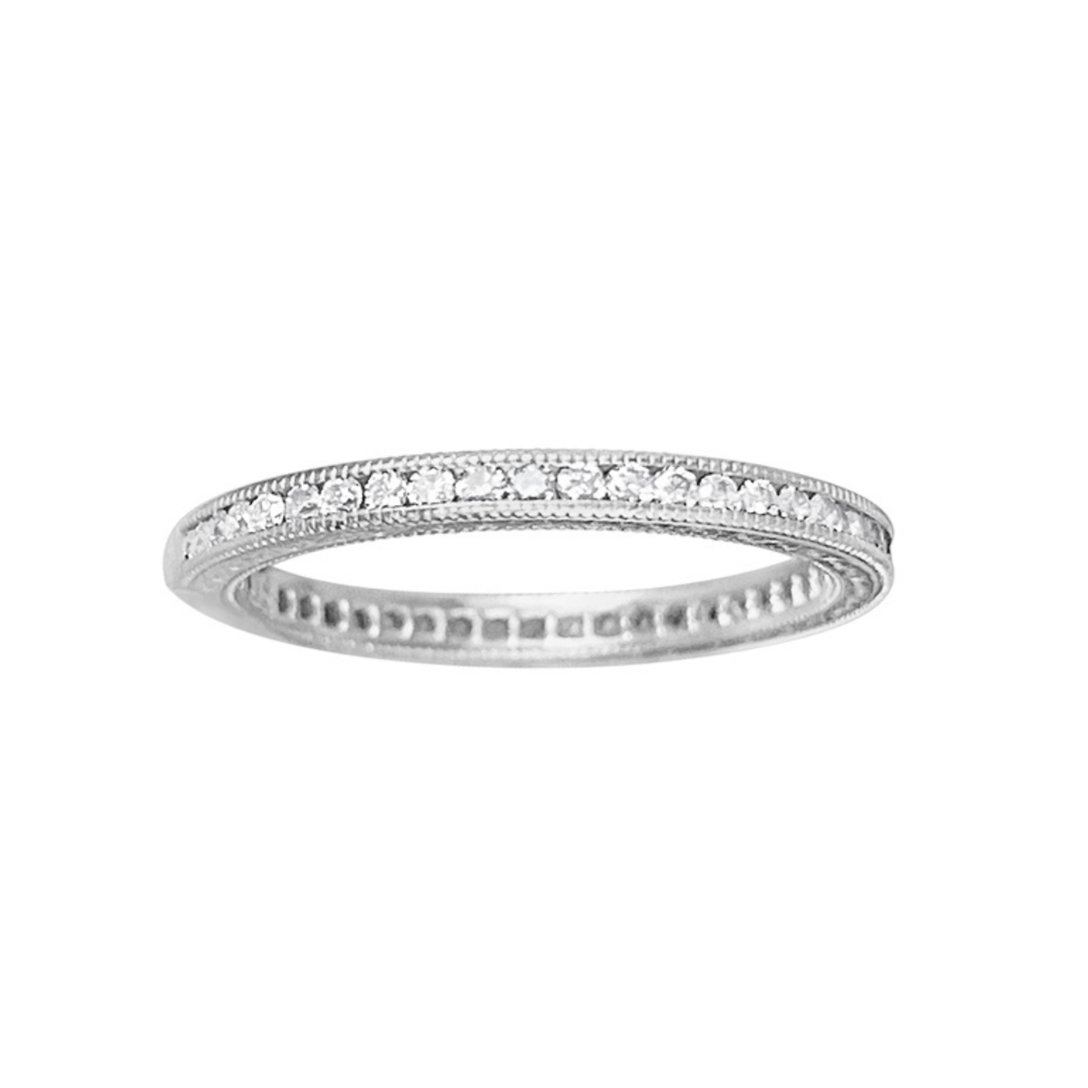 SOLD Vintage Platinum and Diamond Eternity Ring