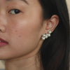 Fabulous Pearl and Diamond Cluster Earrings
