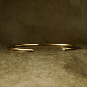 BIR458Y Gold and diamond cuff bracelet