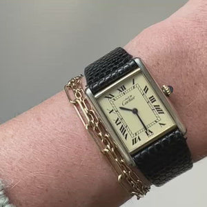 SOLD Vintage Cartier Must de Tank 23mm Gold Vermeil Watch