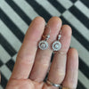 Vintage Victorian Platinum and Diamond Earrings in Motion