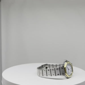 Vintage Cartier Santos Octagon 25mm Two Tone Watch Fewer Finer