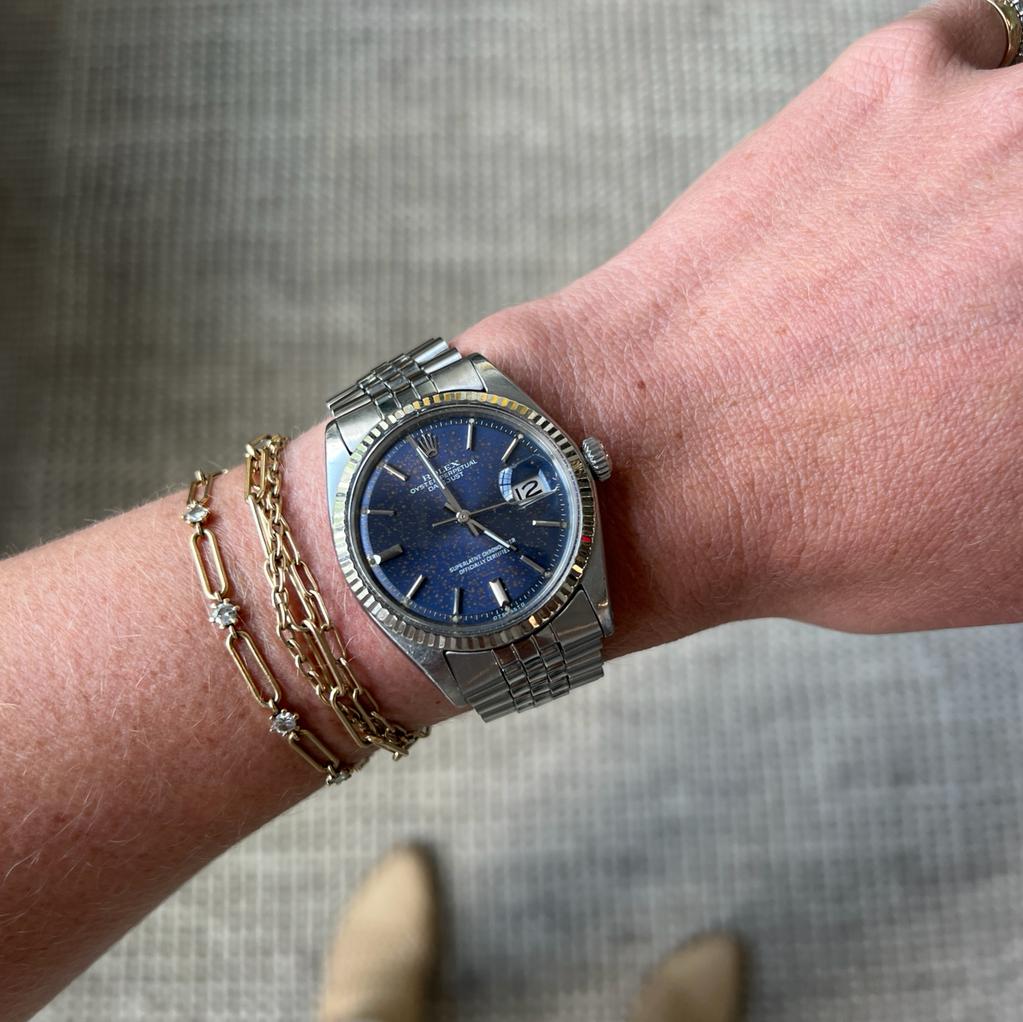 Rolex Datejust 36 Blue Dial On Wrist Rolex Datejust 36 Blue Dial