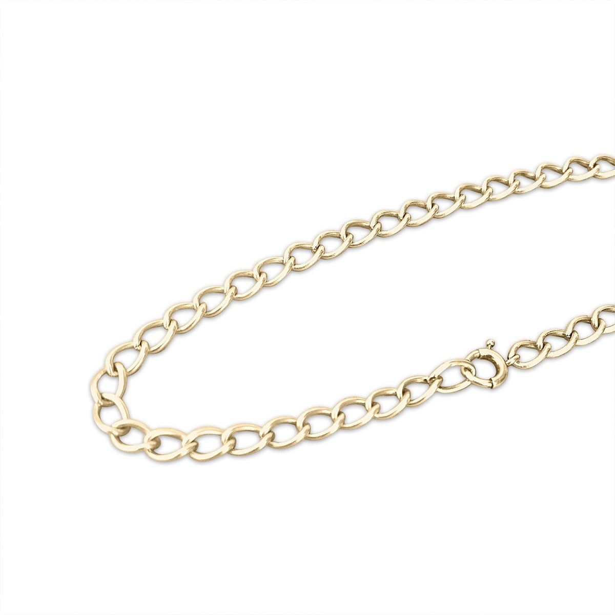 14k Gold Vintage Classic Link Charm Bracelet