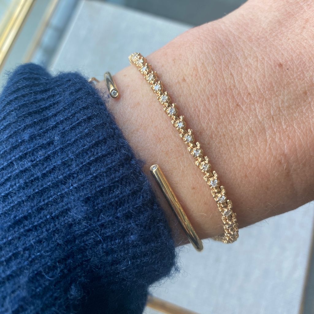 SOLD Vintage Diamond Tennis Bracelet