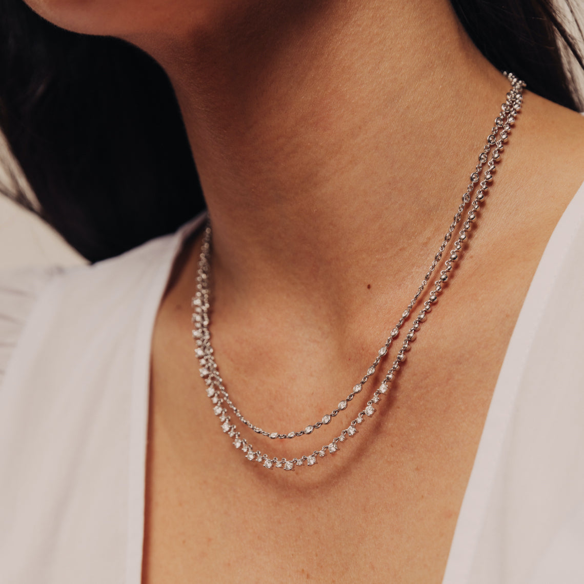 diamond tennis necklace