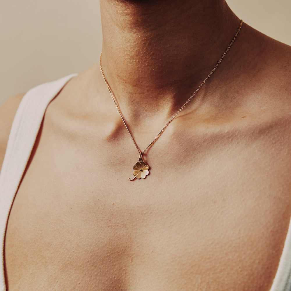 Vintage Four Leaf Clover Charm - Fewer Finer