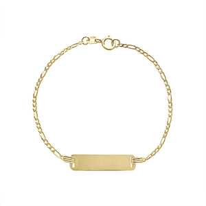 Vintage Gold Baby Nameplate Bracelet by Fewer Finer