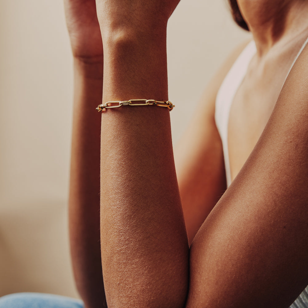 Vintage Paperclip Chain Bracelet by Fewer Finer