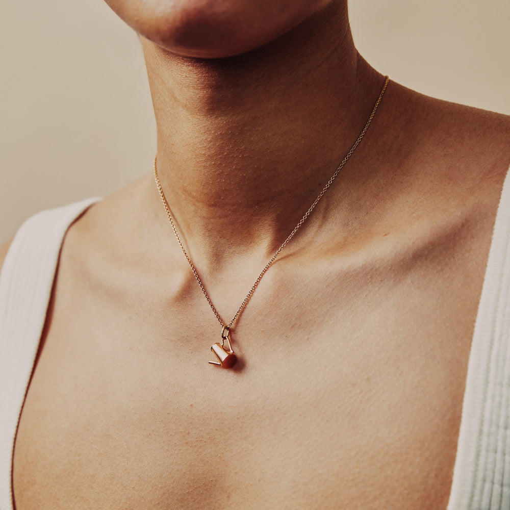 Vintage Tall Tea Kettle Charm for Women