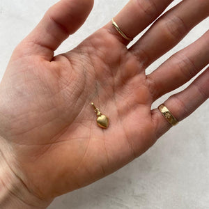 Vintage Tiny Sacred Heart Charm for Women